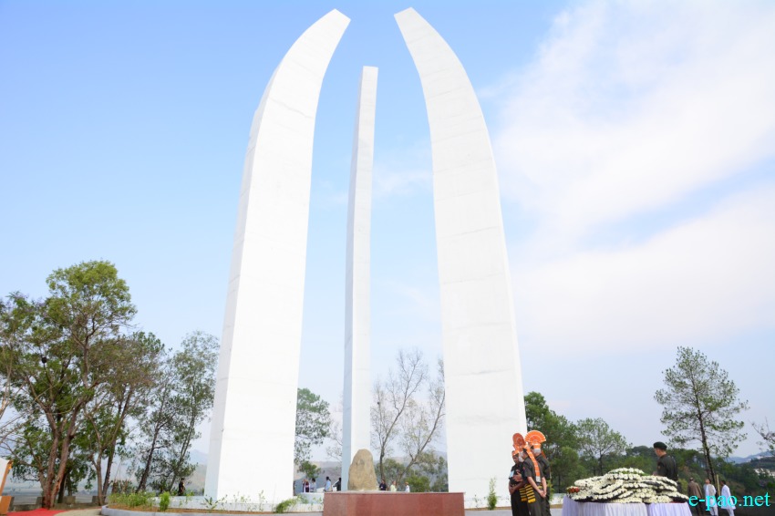  Monument of Khongjom War Memorial complex at Khebaching on April 23 2016  