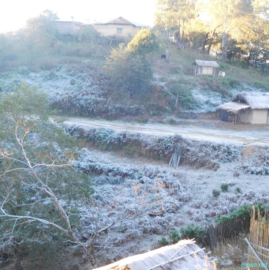 A scene of snowfall at Village Kadi, Part 3 Tamei, Tamenglong :: 21 November 2016