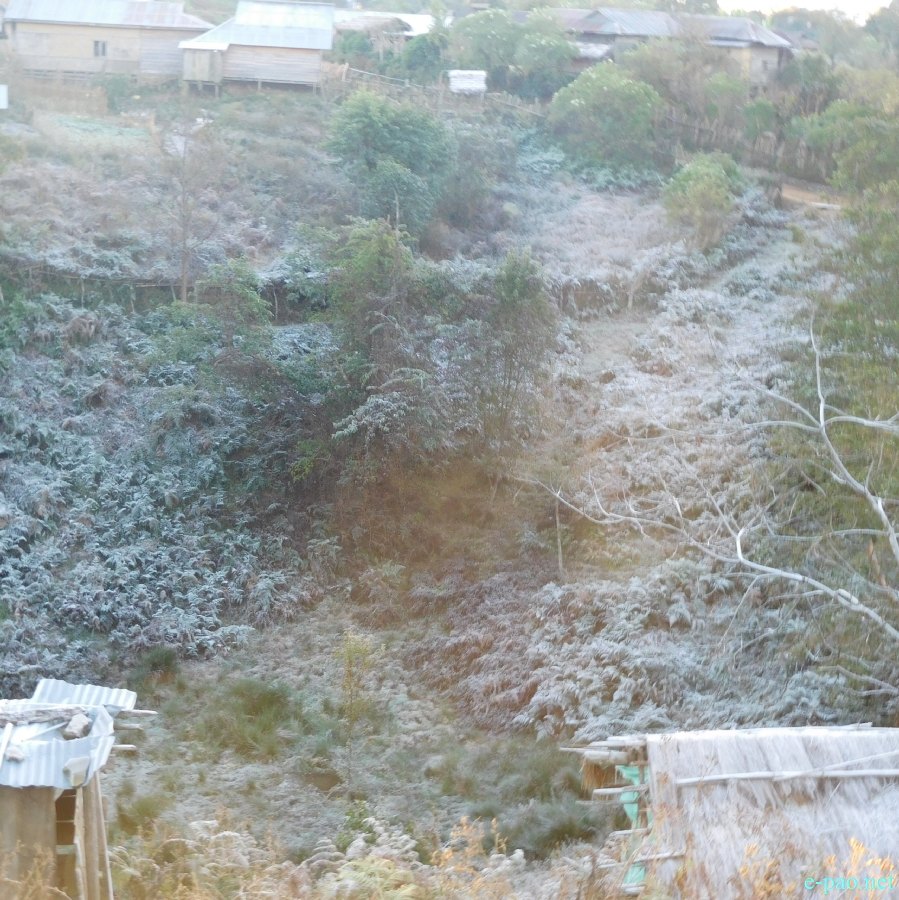 A scene of snowfall at Village Kadi, Part 3 Tamei, Tamenglong :: 21 November 2016