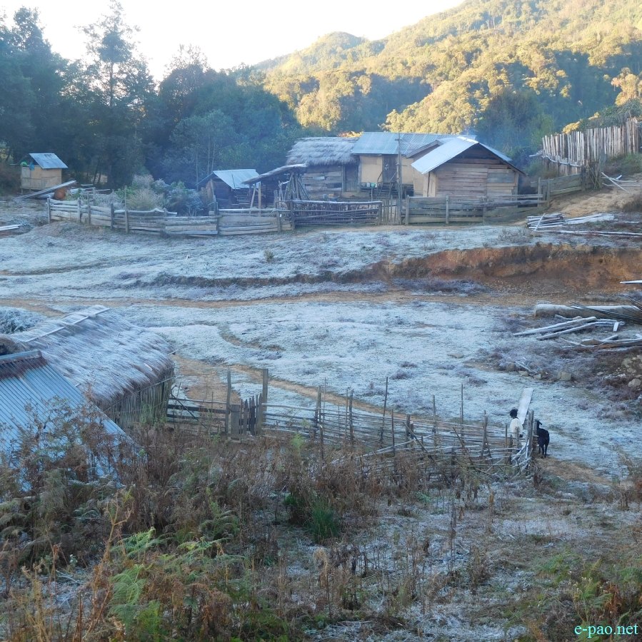 A scene of snowfall at Village Kadi, Part 3 Tamei, Tamenglong :: 21 November 2016
