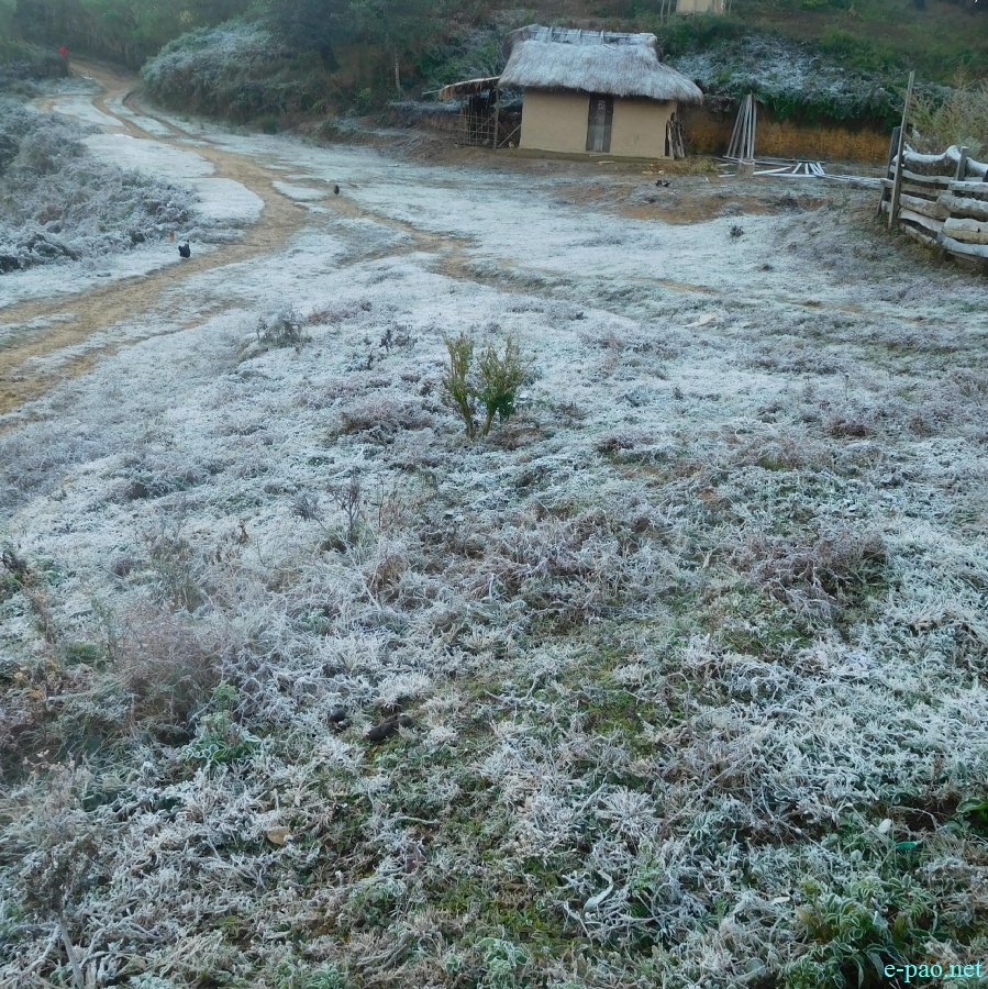A scene of snowfall at Village Kadi, Part 3 Tamei, Tamenglong :: 21 November 2016