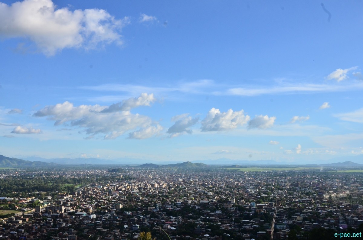 Bird eye view of Imphal Valley as seen from top of Cheiraoching :: August 29 2014