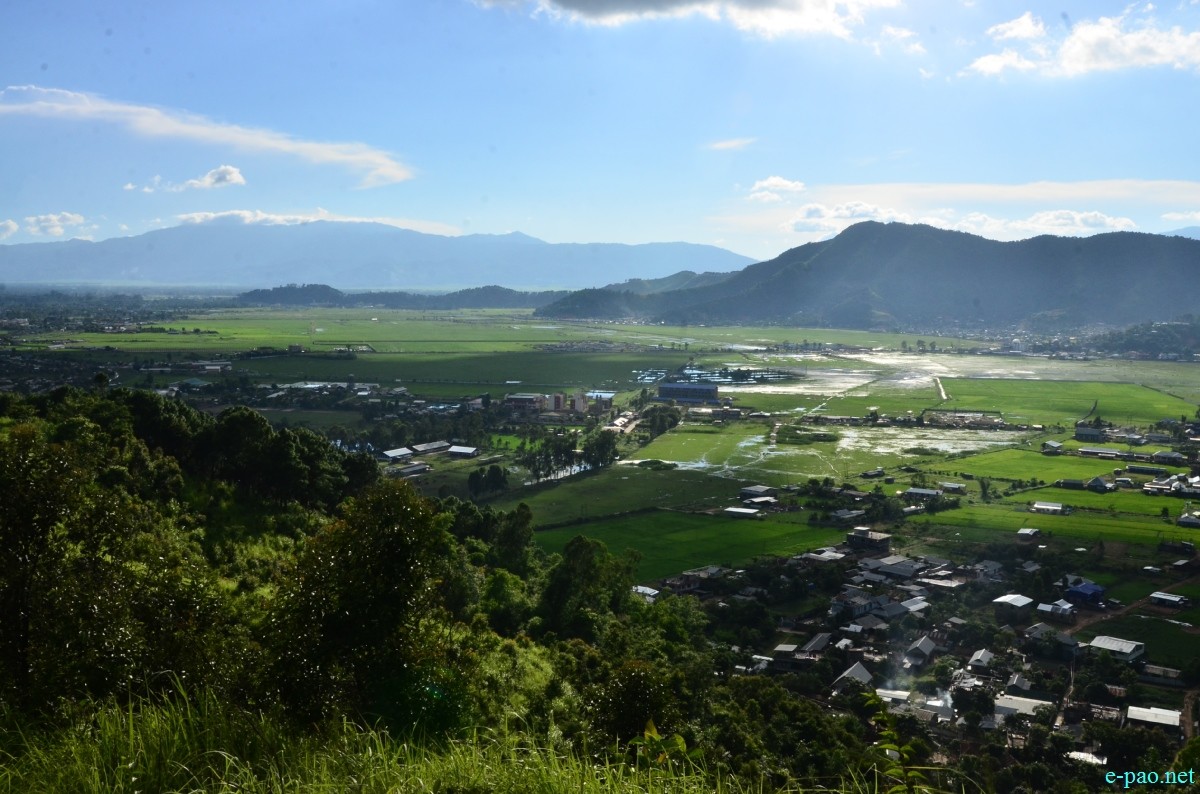 Bird eye view of Imphal Valley as seen from top of Cheiraoching :: August 29 2014