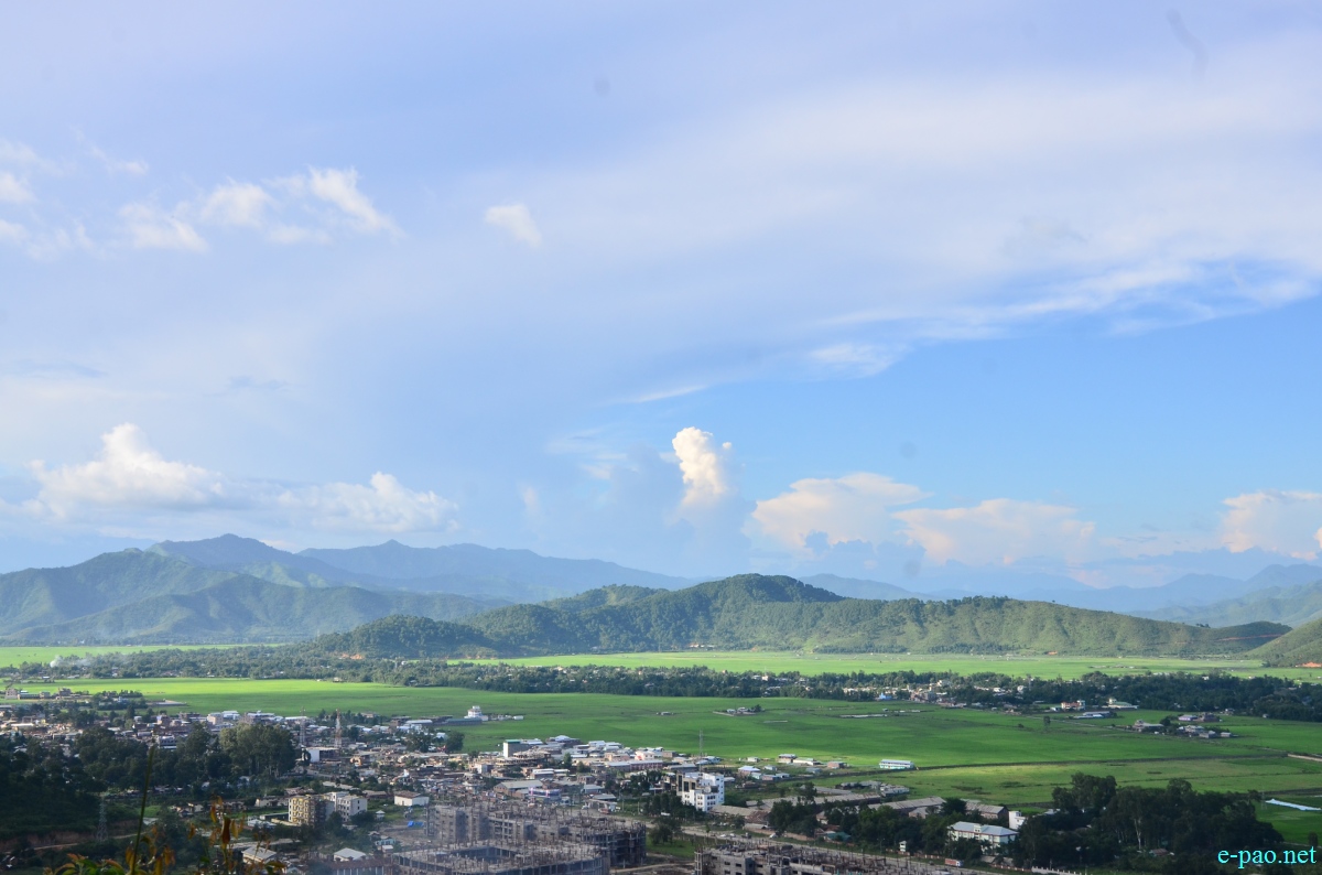 Bird eye view of Imphal Valley as seen from top of Cheiraoching :: August 29 2014