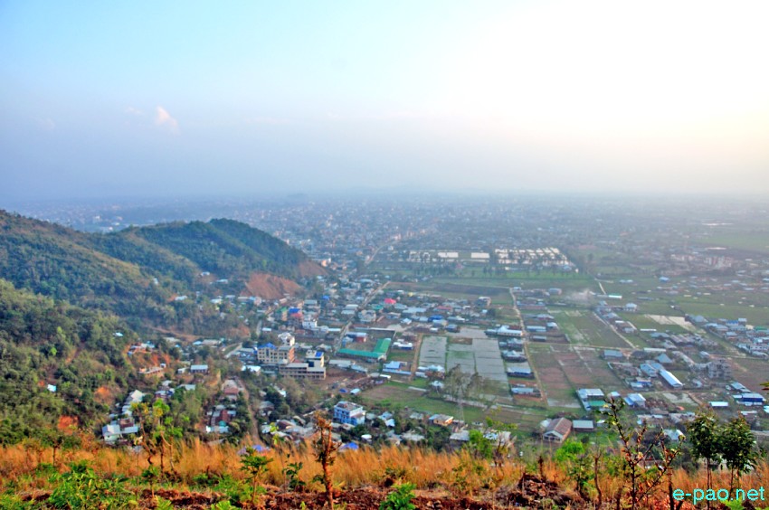 An aerial view from Chingmeirong of the Imphal City :: March 18 2018