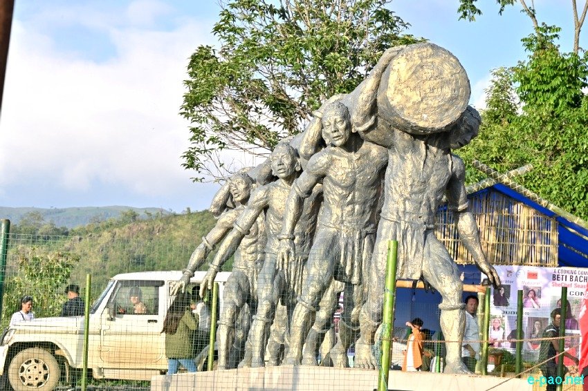 A statue at Ukhrul town as seen during Shirui Lily Festival 2022 :: 26th May 2022