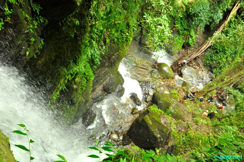 Ireng Waterfall at Ireng (Puiluyang) village under Saitu Assembly Constituency in Senapati District ::  first week of September 2013