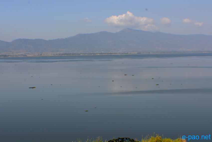 Landscape view of Loktak Lake in winter :: December 2013