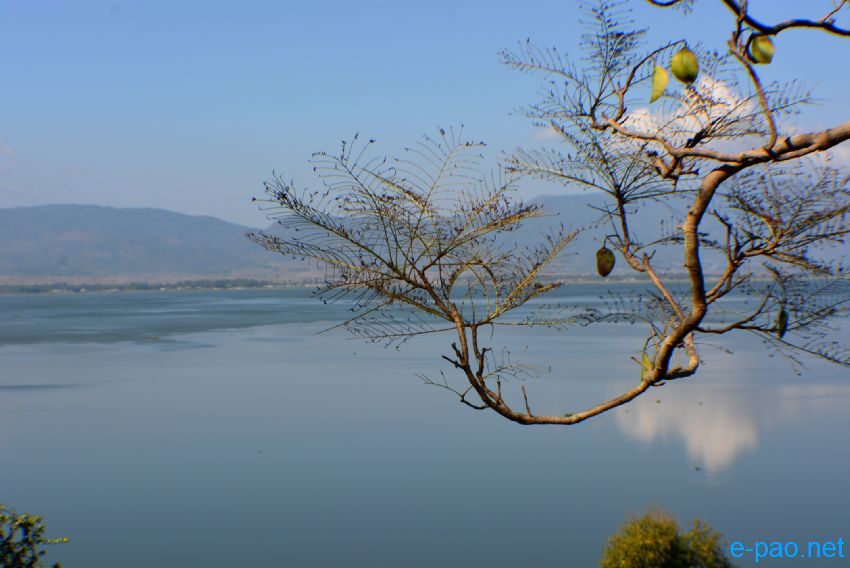 Landscape view of Loktak Lake in winter :: December 2013