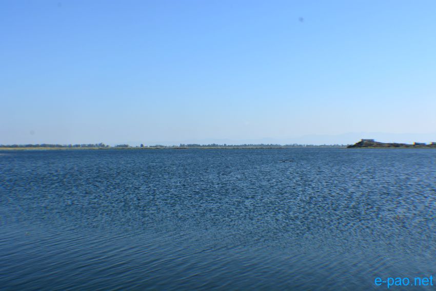 Landscape view of Loktak Lake in winter :: December 2013