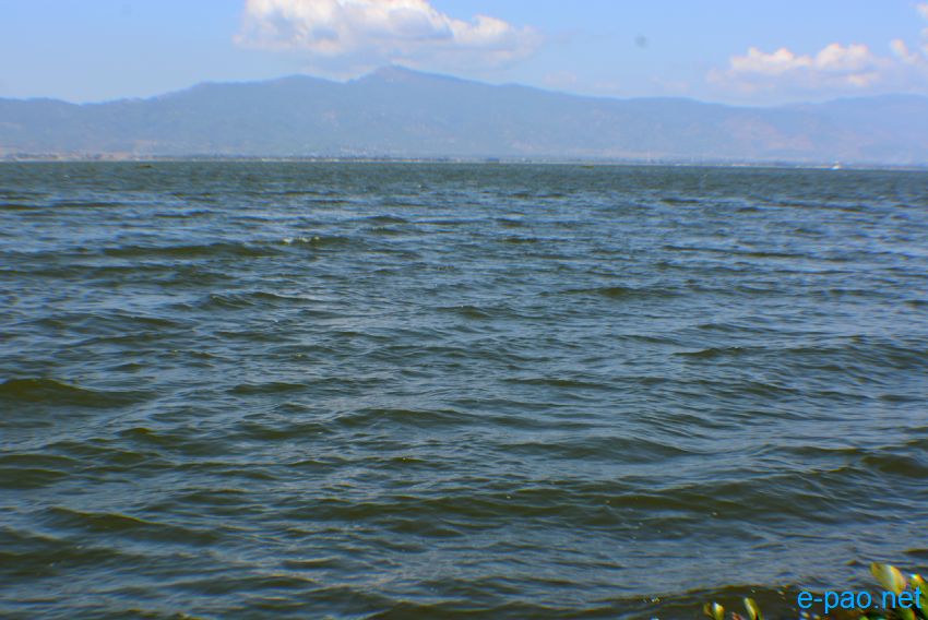 Landscape view of Loktak Lake in winter :: December 2013
