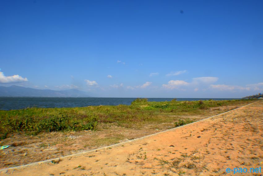 Landscape view of Loktak Lake in winter :: December 2013