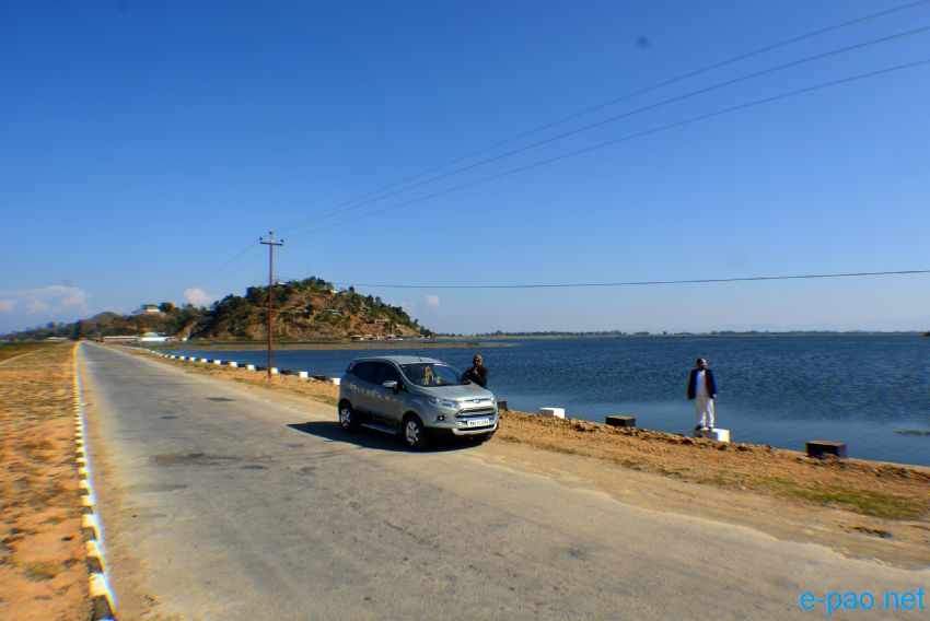 Landscape view of Loktak Lake in winter :: December 2013