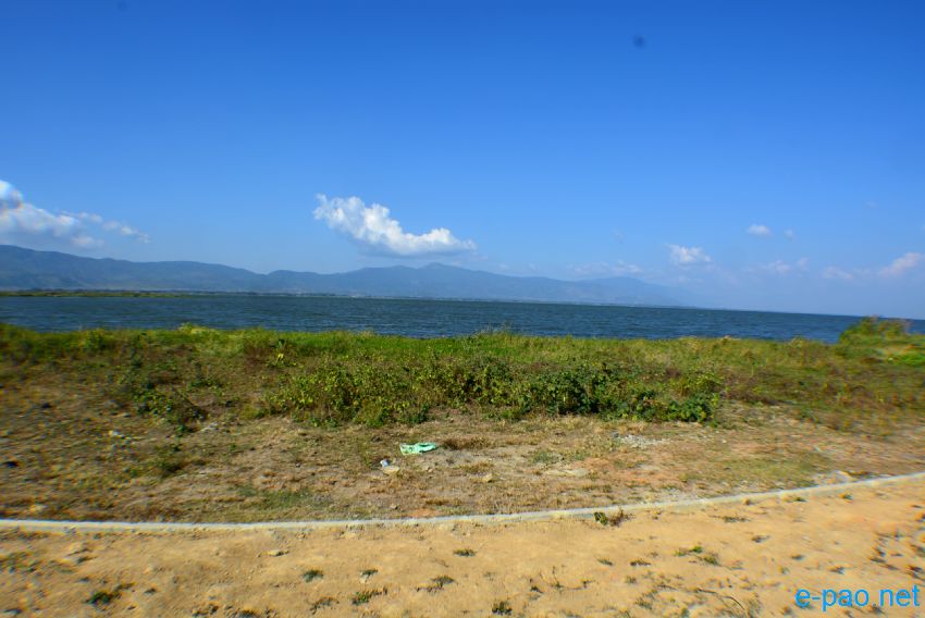 Landscape view of Loktak Lake in winter :: December 2013
