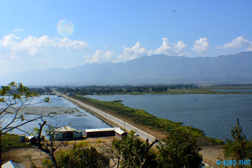 Landscape view of Loktak Lake in winter :: December 2013