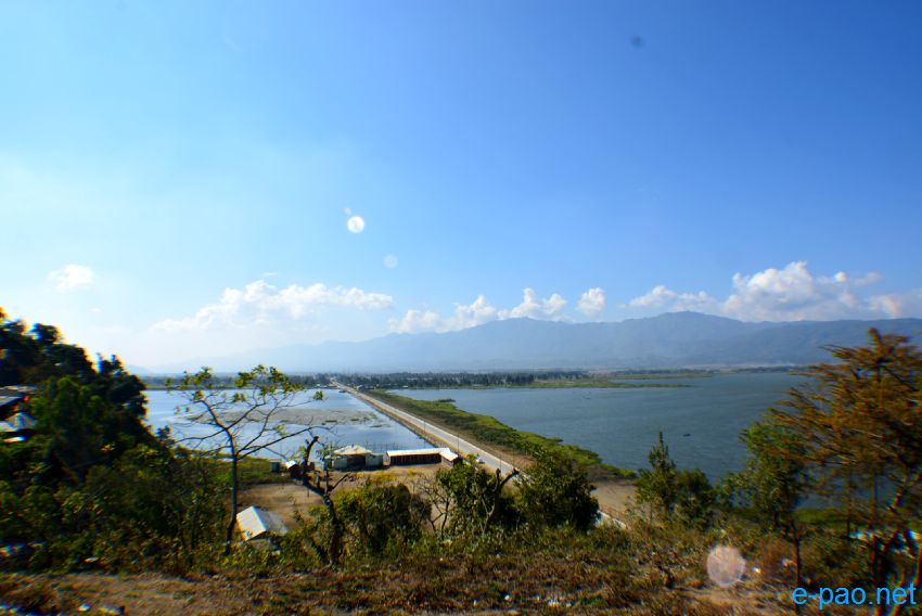 Landscape view of Loktak Lake in winter :: December 2013