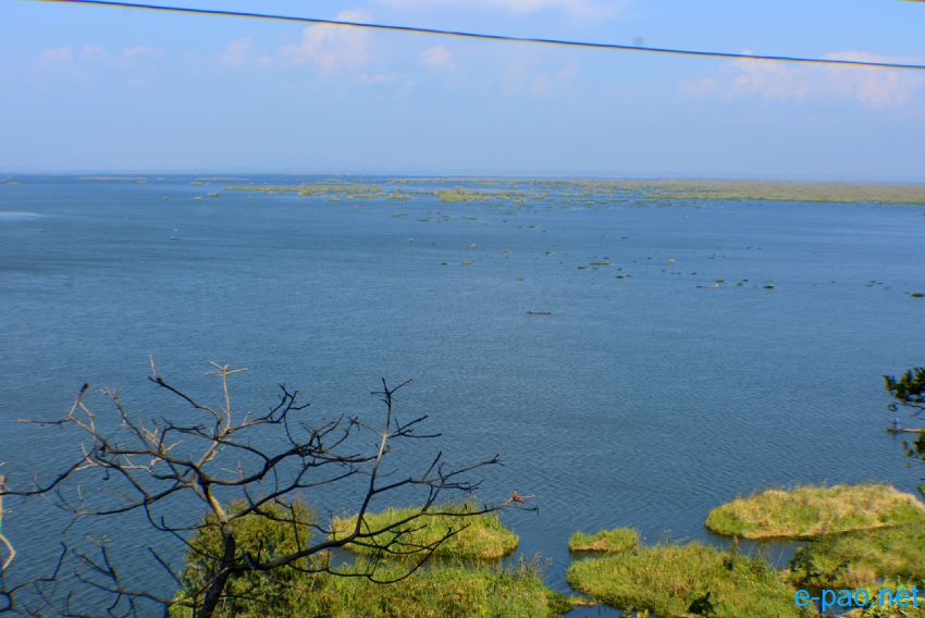 Landscape view of Loktak Lake in winter :: December 2013