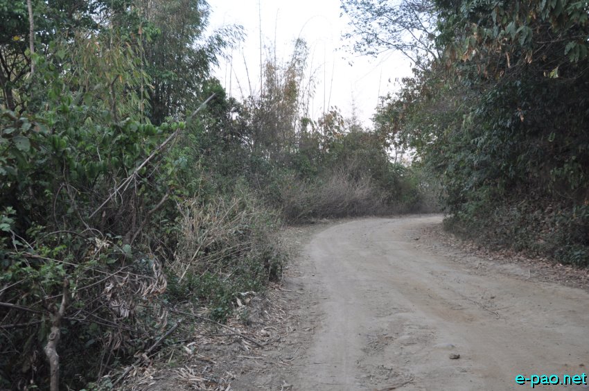 Pathetic road condition of Tongjei Maril also known as Old Cachar Road as seen in the third week of April 2014
