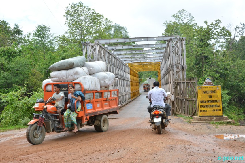 India-Myanmar Friendship Road Bridge : Scene of from Moreh / Tamu Town :: 18th June 2015