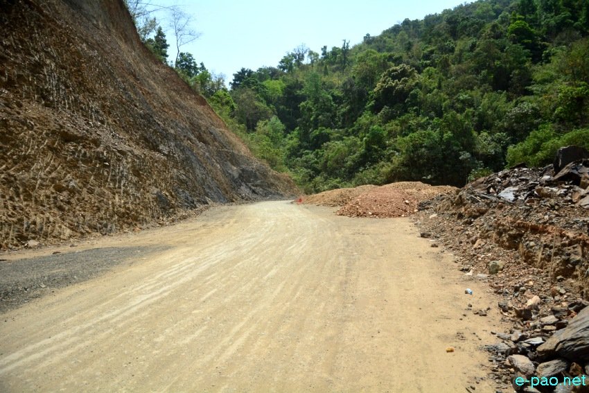 Imphal- Moreh Road as seen on 18 April 2022
