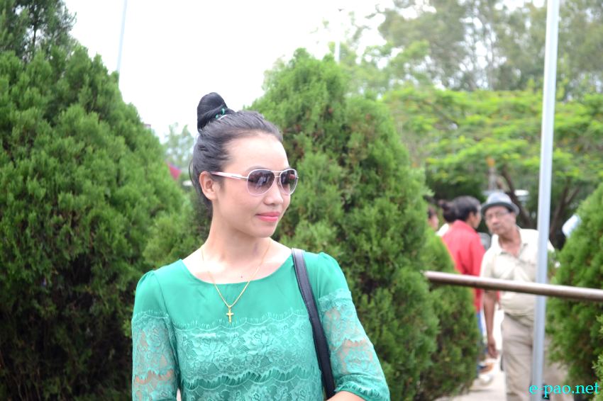 Lina Lamneilhing Chongloi (Miss Bharat 2013 / Miss India NE) reception by KSO, Sadar Hills at Tulihal Airport :: 26 Sep 2013
