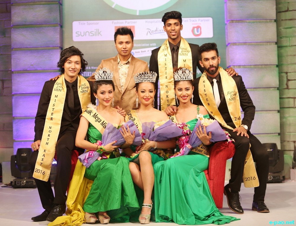 Abhijit Singha with the Winners of 7th Fair & Lovely Men Mega Mister North East and 14th Sunsilk Mega Miss North East  
