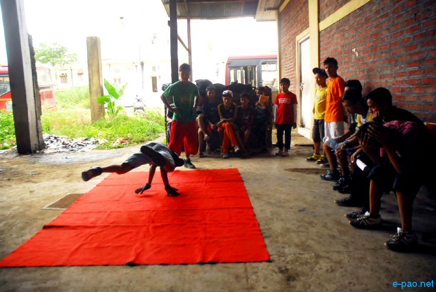 B Boying Dance battle at MSRTC ground , Imphal ::  second week of October 2013