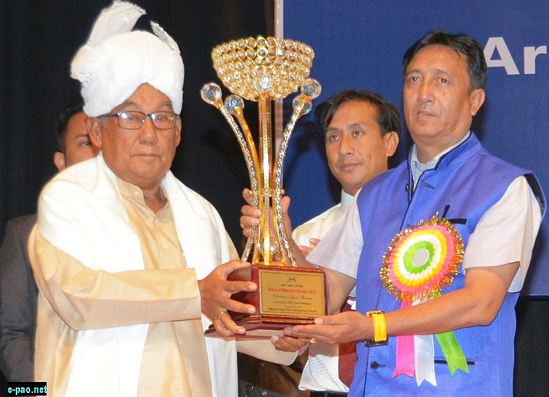  'Jewel of Manipuri Cinema' conferred  to Aribam Shyam Sharma at MSFDS :: 14 May 2015 
