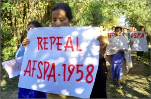A rally demanding repeal of AFSPA