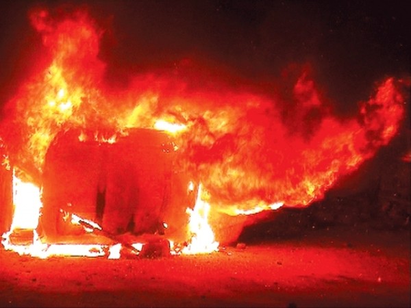Ukhrul tense, DC's vehicle set aflame