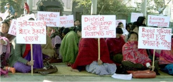 Sit-in-protest staged against crime against women and children