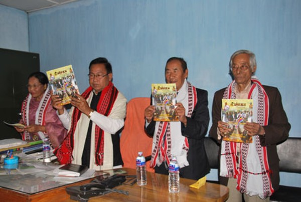 Fourth Issue of PANDAM billingual monthly in Manipuri (Meetei Mayek) and English being released at DIPR complex on Monday