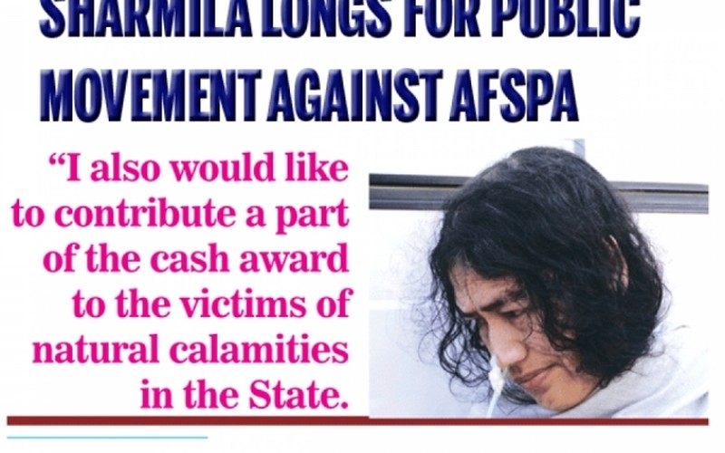 Sharmila longs for public movement against AFSPA