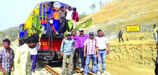 File pic of a train engine on trial run