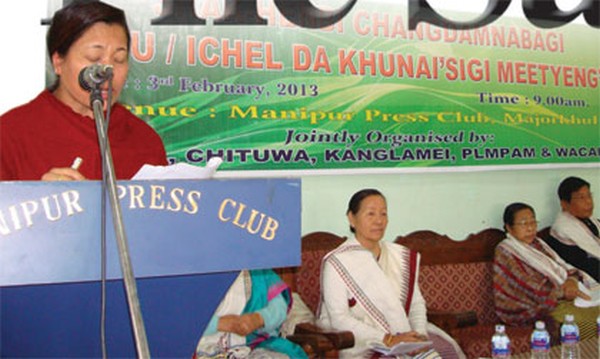A resource speaking at a seminar organised by civil society organisations at Press Club on beauty pageant