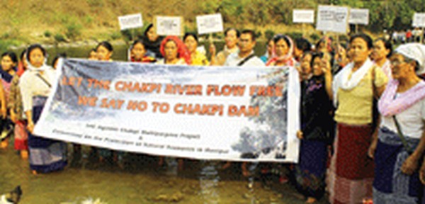 Anti-Chakpi project mass protest rally