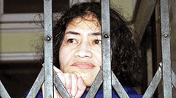 Irom Sharmila at the security ward
