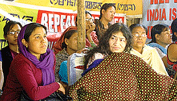 Sharmila at agitation site