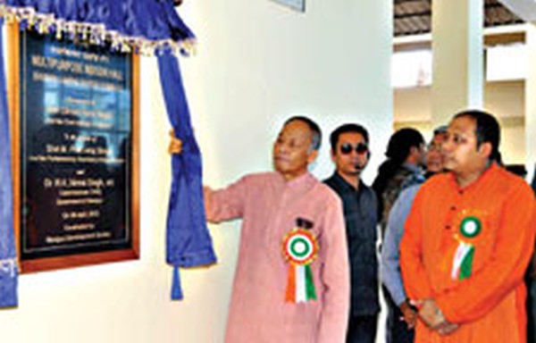 Chief Minister inaugurating the Multipurpose Indoor Hall at Khuman Lampak Sports Complex