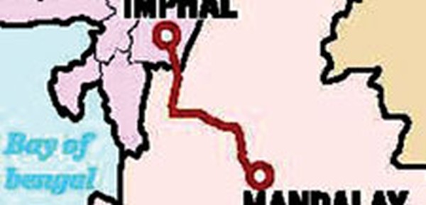 A road map of Imphal-Mandalay