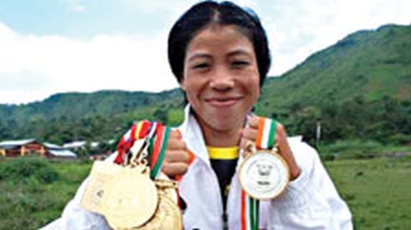 Mary Kom with her medal