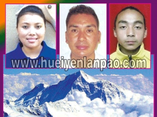 (From L to R) N Bidyapati Devi of Manipur, Nima Lama of Arunachal Pradesh and Anand Gurung from Sikkim who created history by scaling the summit of Mt Everest.
