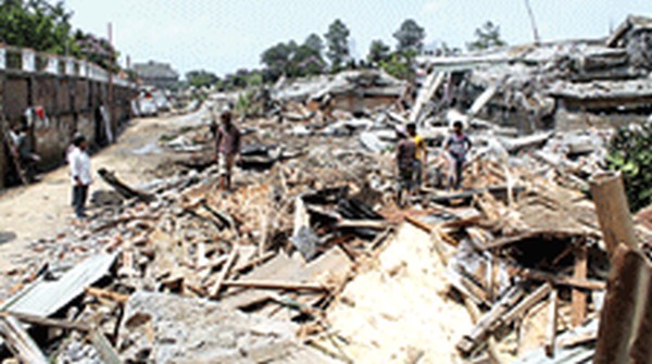 The Remains after demolition