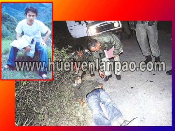 (File Photos) Police inspecting the site where Rishikanta was found shot dead (L), Rishikanta during an outing