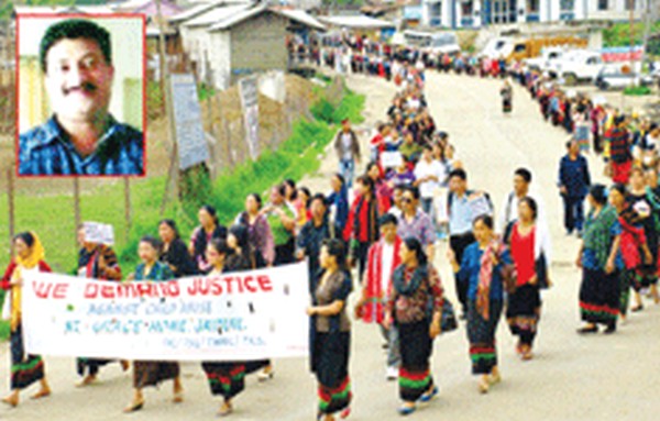 Rally at Ukhrul town (inset Jacob John)