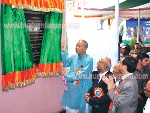 CM Ibobi inaugurating the district and session court, Thoubal