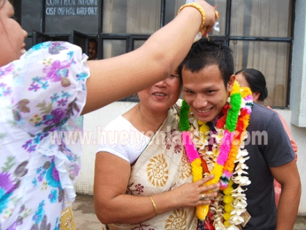 Laishram Devendro given rousing welcome