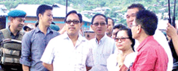 Works Minister Ratankumar during the inspection tour
