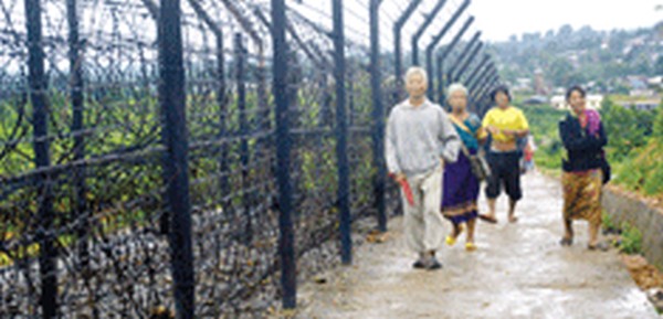 border fencing along Moreh sector of Indo-Myanmar border