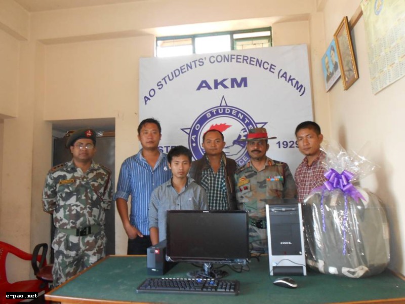 Assam  Rifles  gift  computer  to  Ao Students' Conference (AKM)